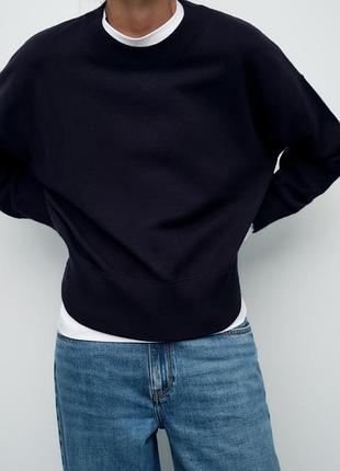 Черный лонгслив zara