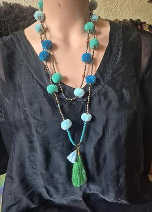 Винтаж необычные бусы ожерелье