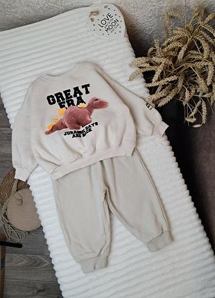 Сборный очень теплый костюм с начесом на мальчика от zara next 12-18 мес (80-86) оверсайз