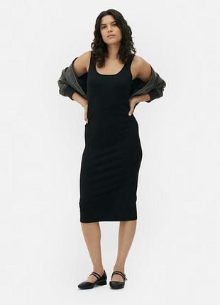 Платье миди черное, размер 50-52 (арт1970)