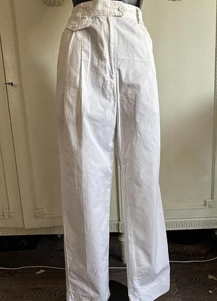 Брюки котон висока талія