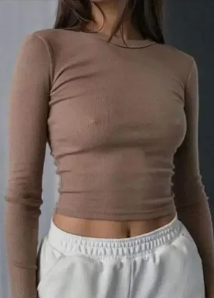 Гольф водолазка лонгслів топ в рубчик zara