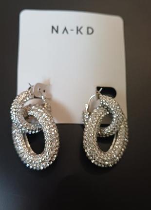 Серьги -трансформеры стекло сплав бренд