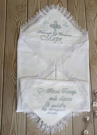 Іменне крижмо люмер марк для хрещення 90*90