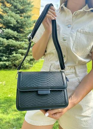 Распродажа 🏷 повседневная маленькая сумка на плечо с тиснением рептилия