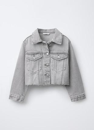Укороченная джинсовая куртка zara 4571, 4577 (4551/619/802)