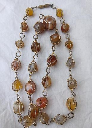 Намисто із натурального сердоліку