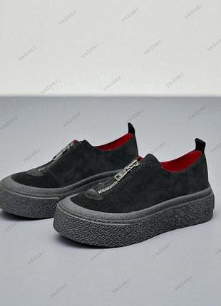 36-41 р. кроссовки на платформе натуральная замша/кожа черный, бежевый, капучино, леопард