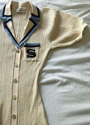 Довга молочна сукня sandro