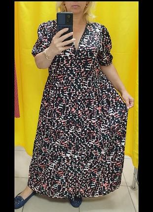 Длинное вискозное платье