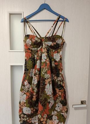 Платье сарафан от monte carlo, размер 40, цветочный принт, состояние очень хорошее