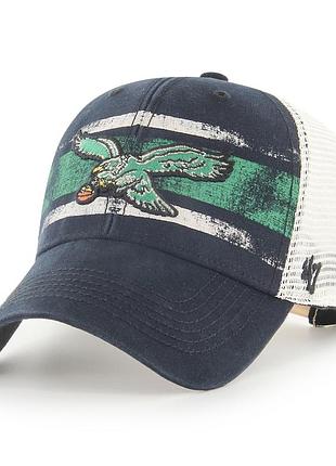 Бейсболка nfl philadelphia eagles men's philadelphia eagles '47 black/white interlude mvp trucker snapback hat osfa