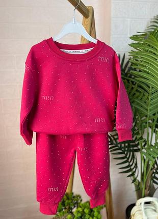 Повсякденний костюм для дівчинки з каменями