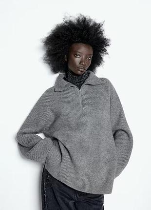 Темно-сірий демісезонний светр h&m