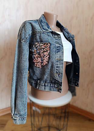 Джинсовий бомбер
