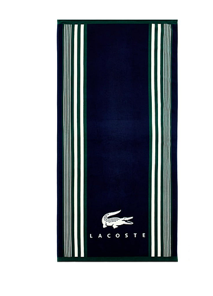 Lacoste пляжное полотенце beach towel navy stripes