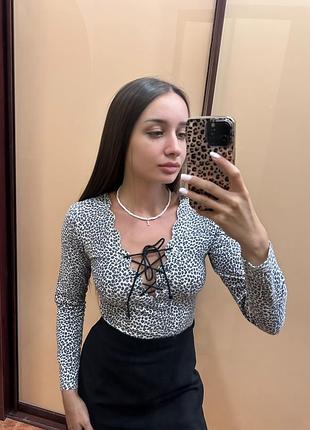 Боді з довгим рукавом