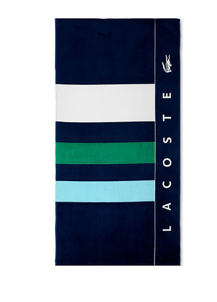 Lacoste пляжное полотенце beach towel navy stripes color