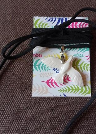 Птичка полимерная глина чокер