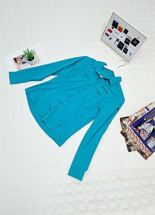 Сорочка яскраво-синя ⭐⭐⭐⭐⭐ туристическая туристическая для спортивных путешествий, гор, с застежкой на пуговицы