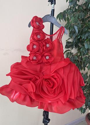 Шикарна ошатна пишна сукня троянда