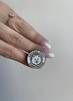 Пін значок металевий брошка “cartoon cute samoyed” самоїд