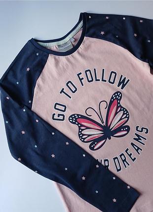 8-10 лет реглан для девочки кофта лонгслив футболка длинный рукав домашняя одежда кофточка пижамная