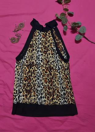 Женская кофта-майка с леопардовым принтом