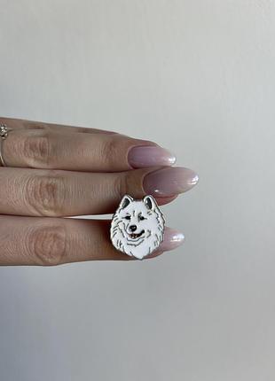 Пін значок металевий брошка усміхнений самоїд