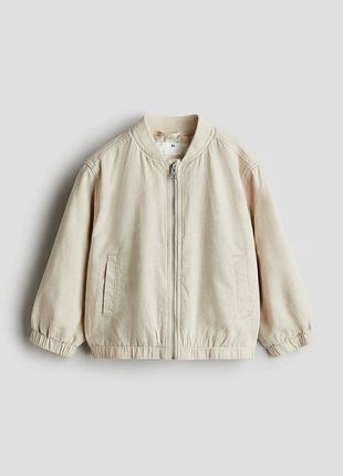 Бомбер з льоном h&m