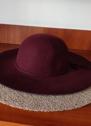 Шляпа фетровая " капеллина" h&m роз. 55-56
