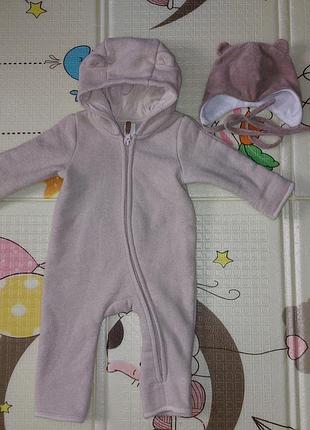 Утеплений комбінезон для немовлят, h&m, 62 розмір