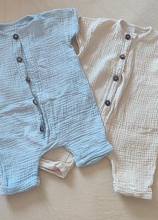 Детские муслиновые костюмы, 62-68р 
украинский производитель