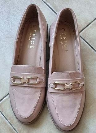 Мокасины, лоферы, туфли, розовые, пудровые, кожзаменитель, очень удобные