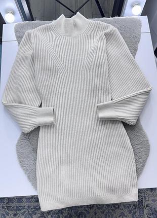 Сукня плаття вʼязане шерсть h&m беж жіноче с