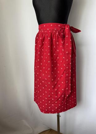 Красный традиционный передник фартук баварский альпийский австрийский традиционный хлопковый