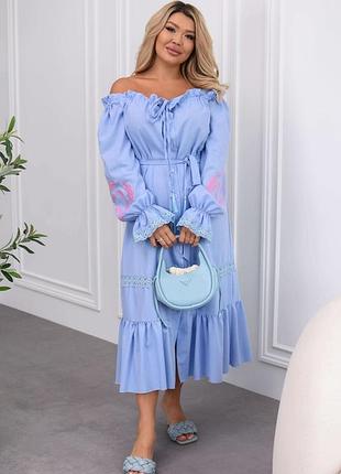 Роскошное платье лен