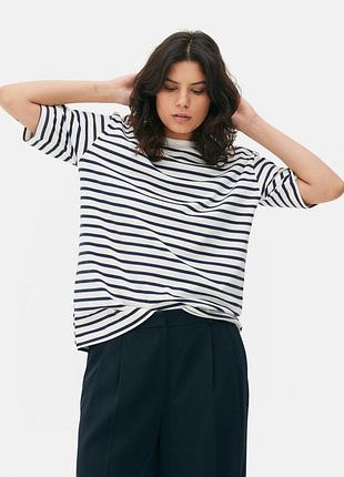 Футболка в смужку біла жіноча м