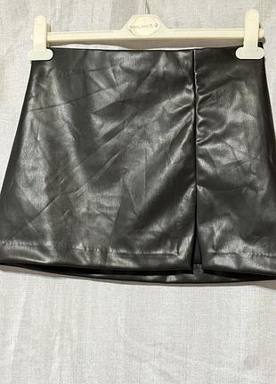 Шкіряна міні спідниця divided