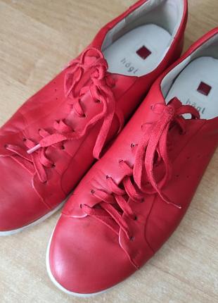 Женские кожаные кеды hogl