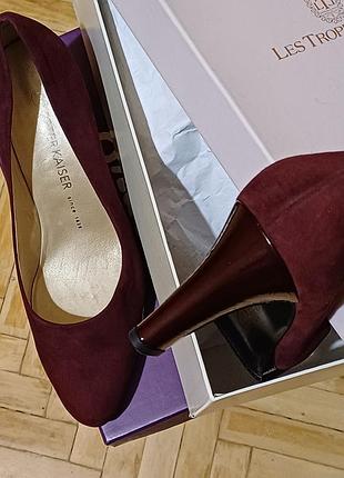 Туфли лодочки натуральная кожа, замша 38-38,5