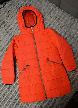 Куртка детская удлиненная для девочки на 7-8 лет