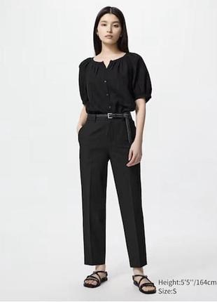 Брюки uniqlo чорнi smart ankle trousers