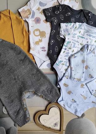 Лот одягу на хлопчика 56-62р, боді та комбінезон