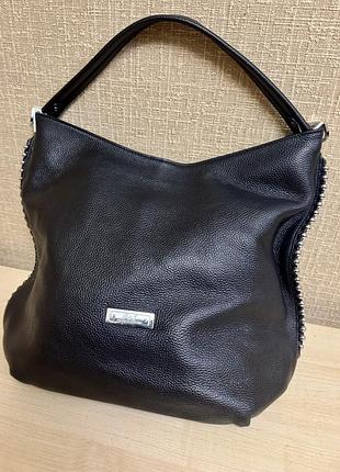 Сумка - хобо polina & eiterou, натуральная кожа, оригинал