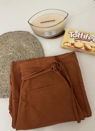 Теракотові брюки кльош  zara