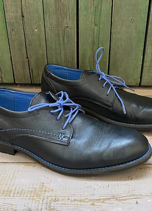 Danshoes collection шкіряні туфлі броги чорного кольору