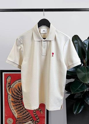 Бежеве поло амі