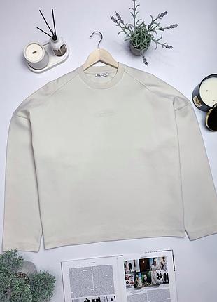 Чоловічий світшот бежевий zara світшот оверсайз