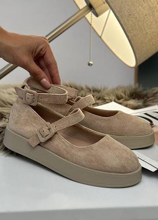 Підліткові туфлі лофери 👞 замш та шкіра | бежеві, чорні, білі | розмір 32–37